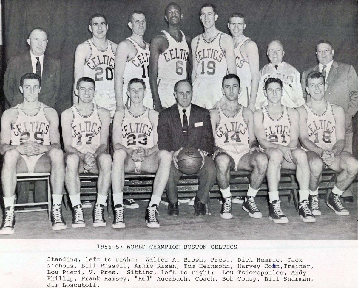 The 1956-57 Boston Celtics that won the first championship for the franchise.