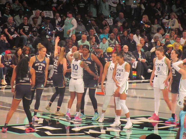 Game 1 of the 2024 WNBA Finals at Barclays Center on October 10, 2024 between the New York Liberty and Minnesota Lynx.